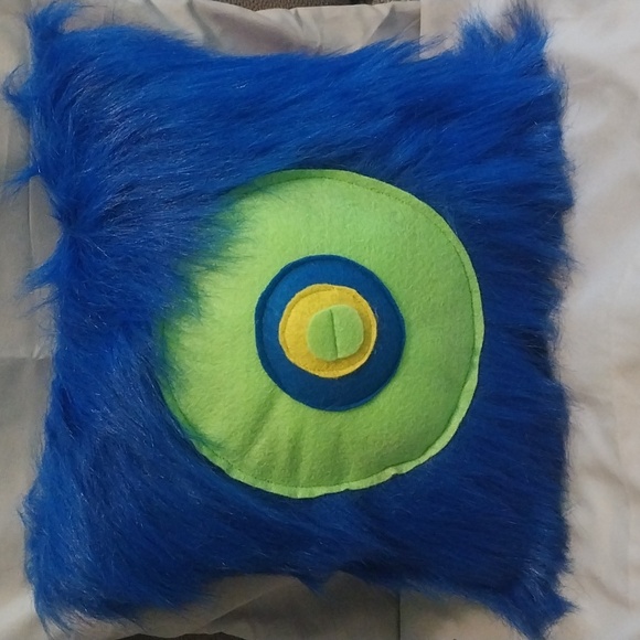 Faux Fur Monster Pillow - Picture 1 of 4